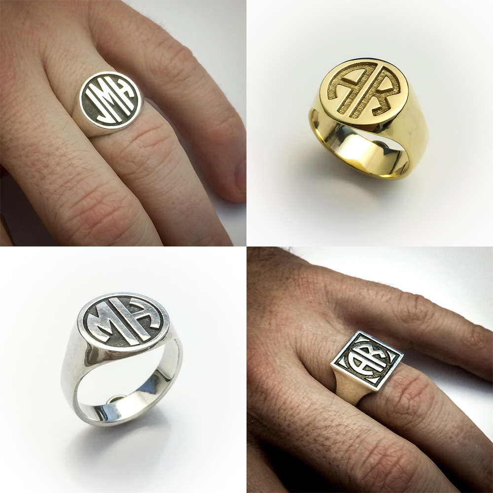 Monogrammed Rings